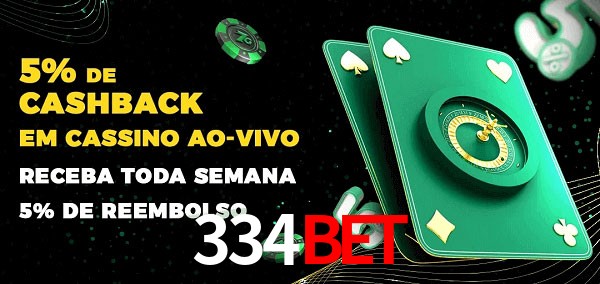 Promoções do cassino ao Vivo 334bet